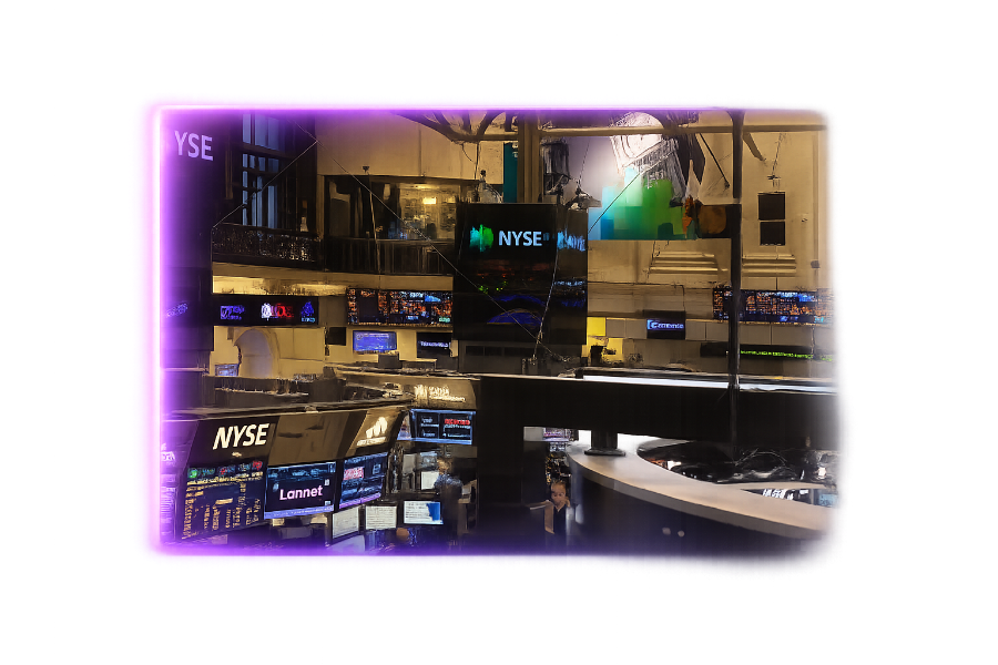 NYSE glowing terminal